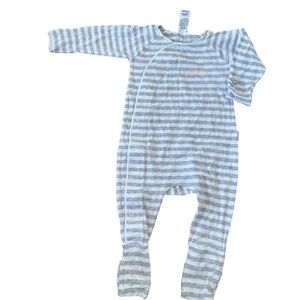 Bonds Gray Striped Kids Pajama Footies